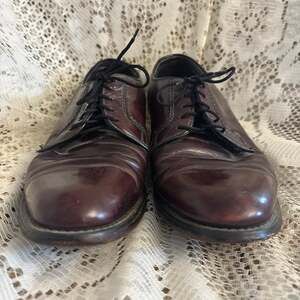 Hanover Men's US 8 D/B Dark Burgundy Leather Derby Shoes